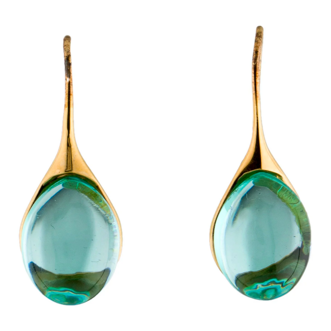 Pendientes Gota Cristal Turquesa