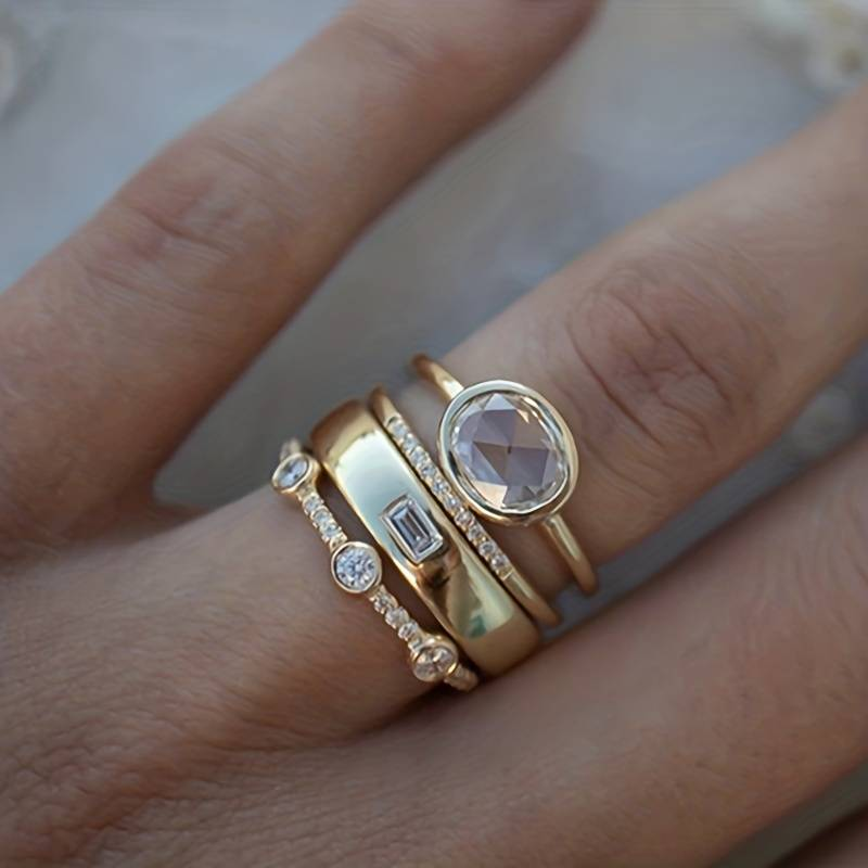 Set de Anillos Vintage Dorados