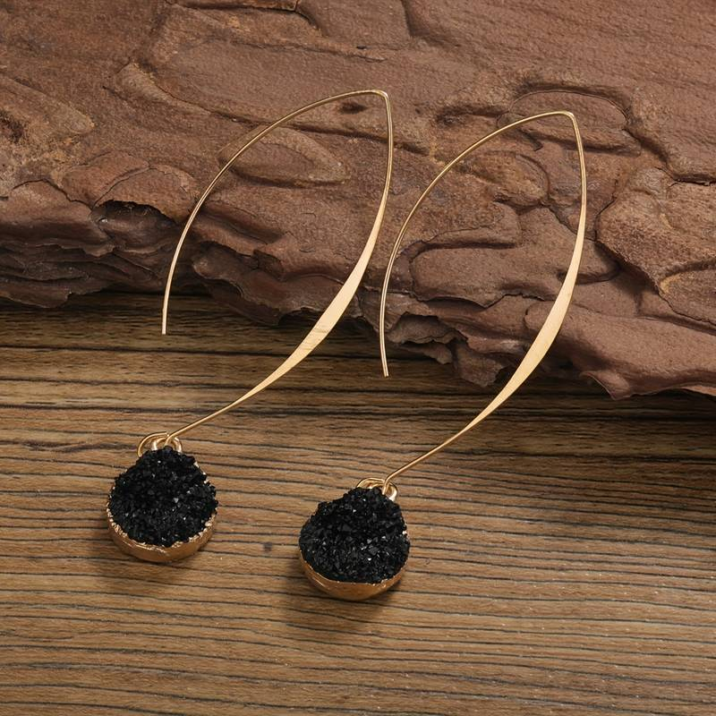 Pendientes de Oro y Negros Vintage