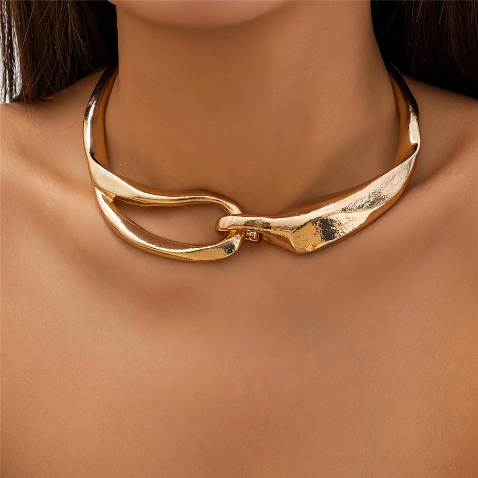 Collar Dorado Texturizado