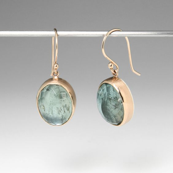 Pendientes Vintage Oro y Cristal Verde