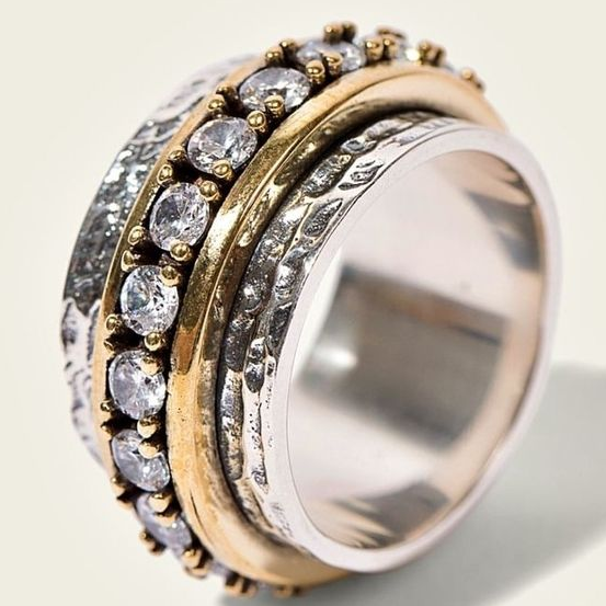 Anillo Vintage en Oro y Plata