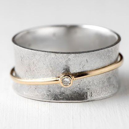 Anillo Elegante Bicolor