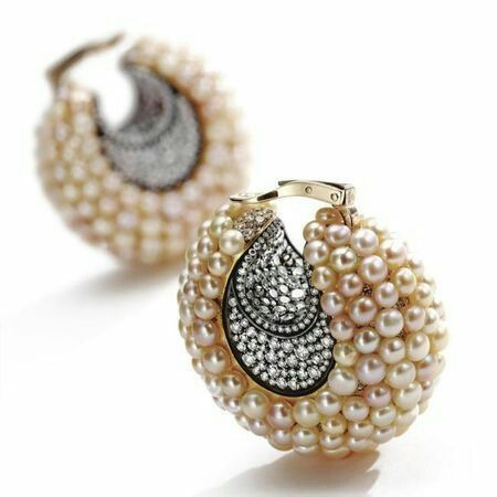 Pendientes Vintage con Cesta y Perla