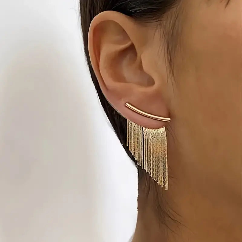 Pendientes Perla y Flecos