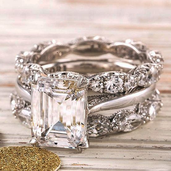 Anillo Vintage Plateado en Capas