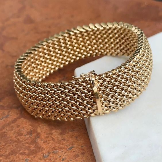 Brazalete Malla Dorada