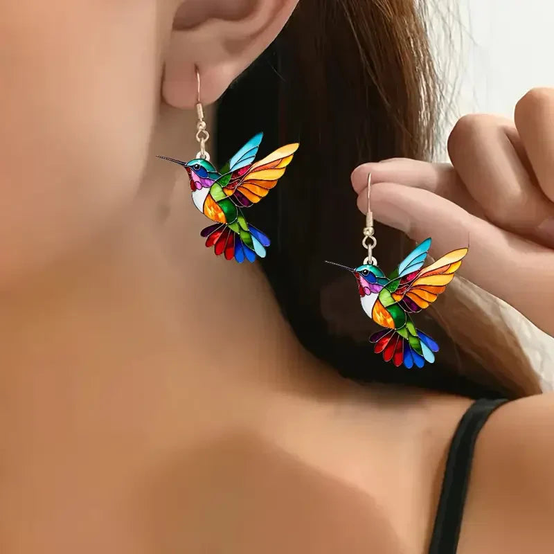 Pendientes Colibrí de Colores