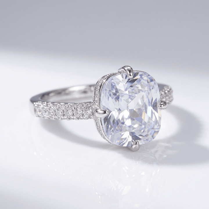 Anillo Elegantes Ovalado con Circonita Blanco