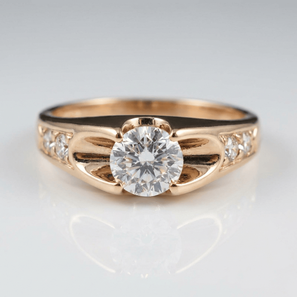Anillo Clásico Solitario con Circonita