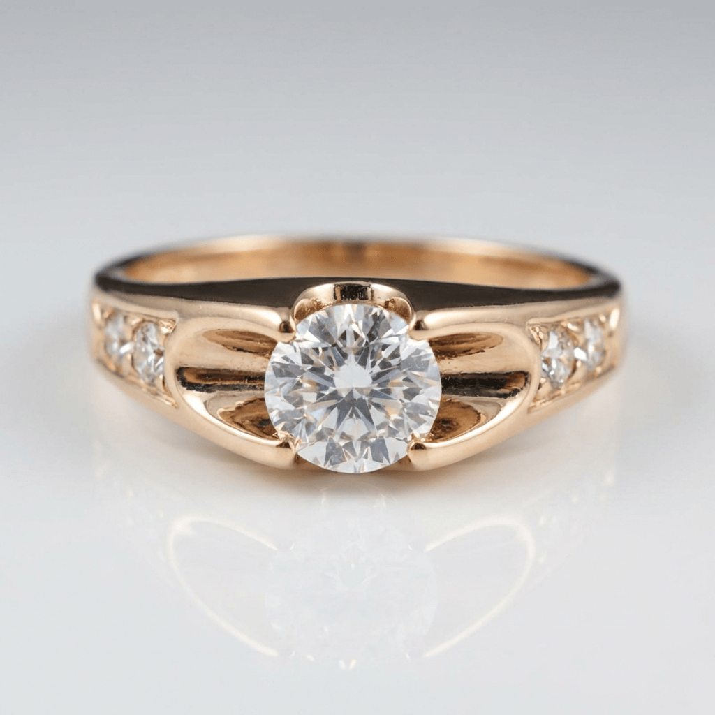 Anillo Clásico Solitario con Circonita