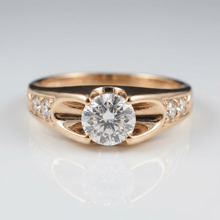 Anillo Clásico Solitario con Circonita