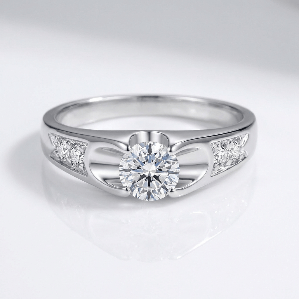Anillo Clásico Solitario con Circonita