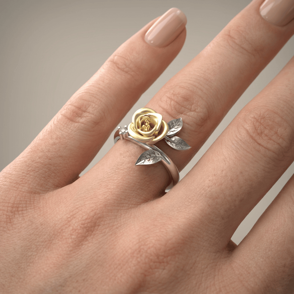 Anillo Amarillo Plateado