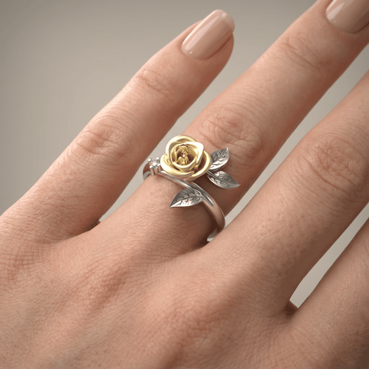 Anillo Amarillo Plateado