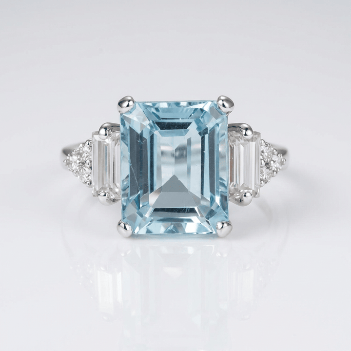 Anillo Triple con Cristal Plateado