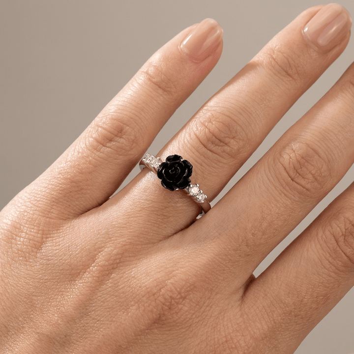 Anillo Ajustable con Cristal Rosa Plateado