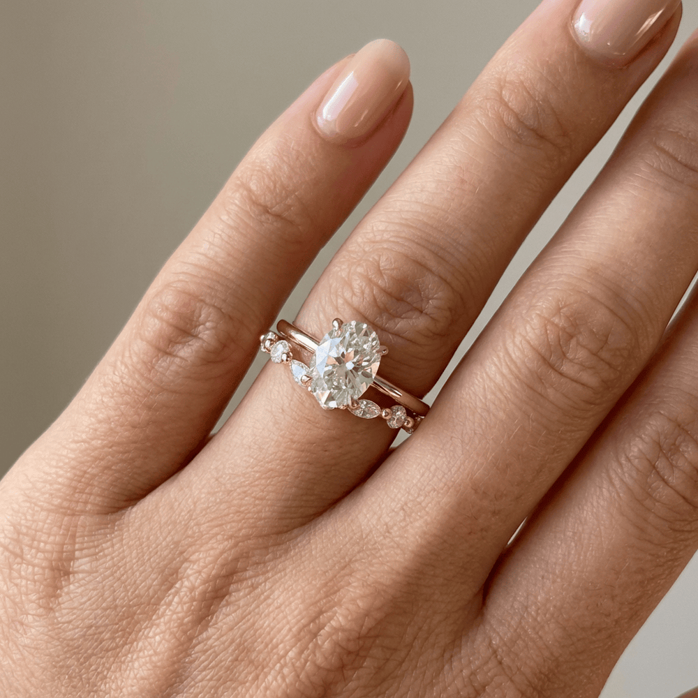 Conjunto Ovalado Marquesa con Cristal de Oro