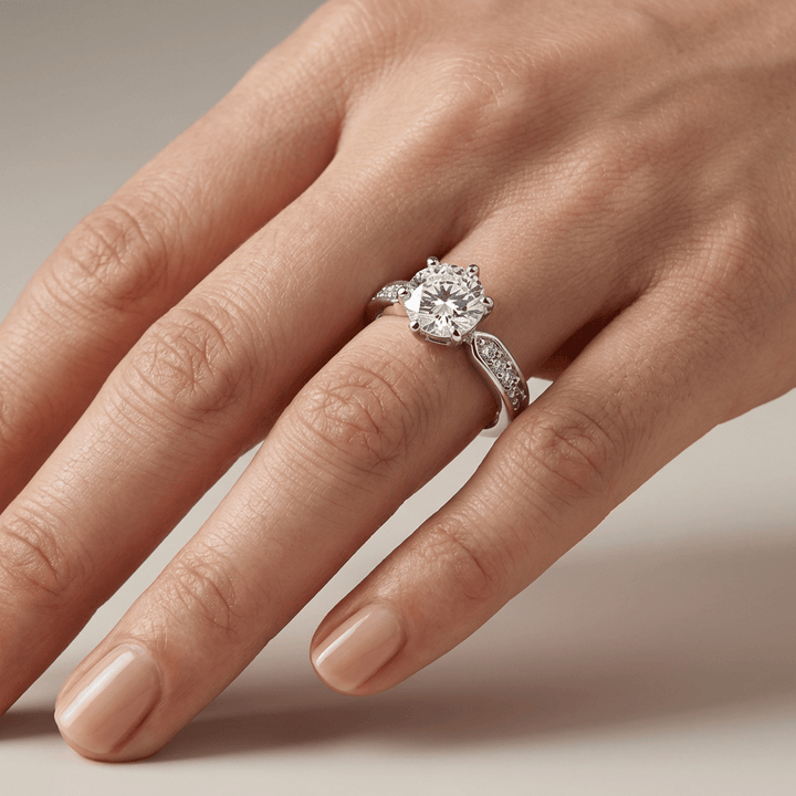 Anillo Redondo Pavé con Cristal