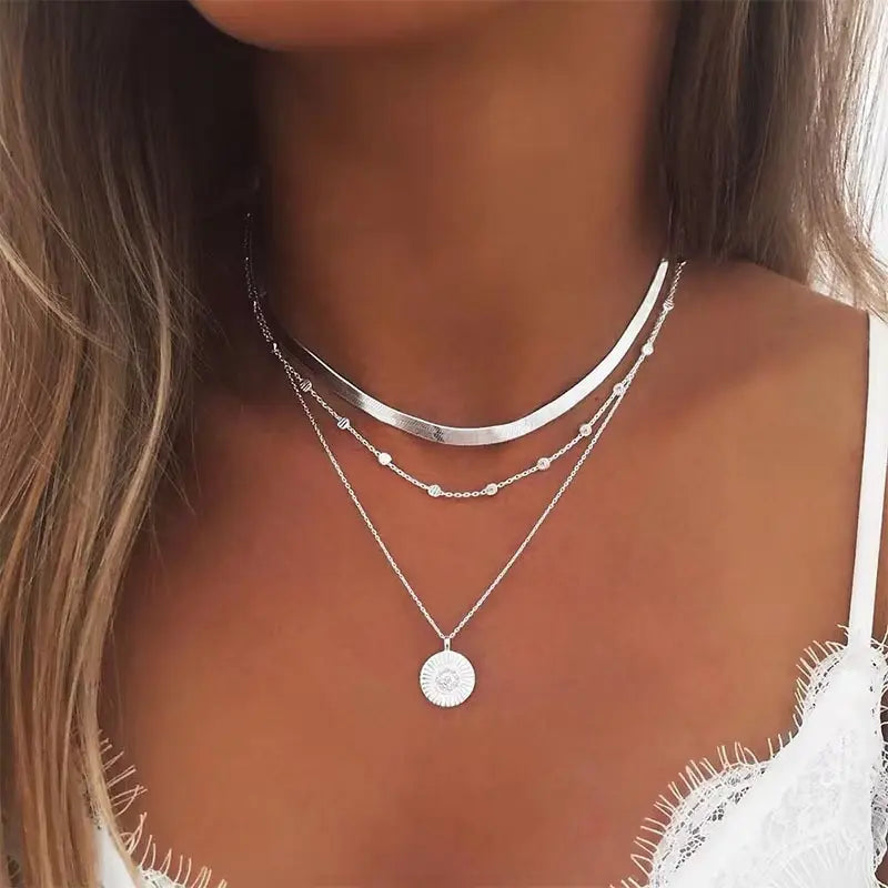 Collar Plateado Vintage