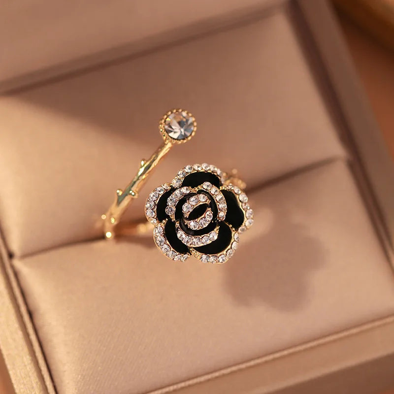 Anillo Vintage de Rosa Negra