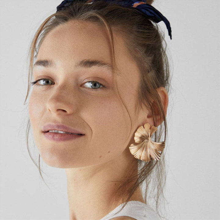 Pendientes Vintage de Ginkgo Biloba