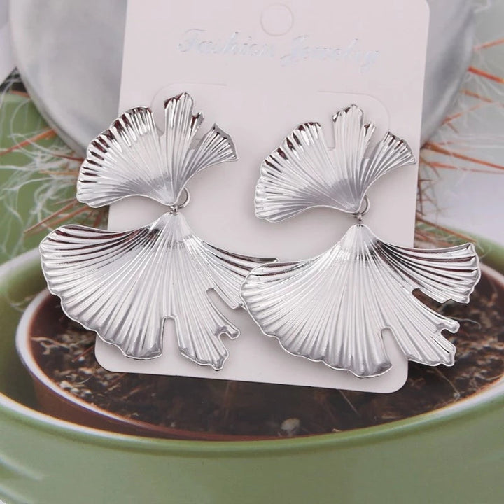 Pendientes Vintage de Ginkgo Biloba