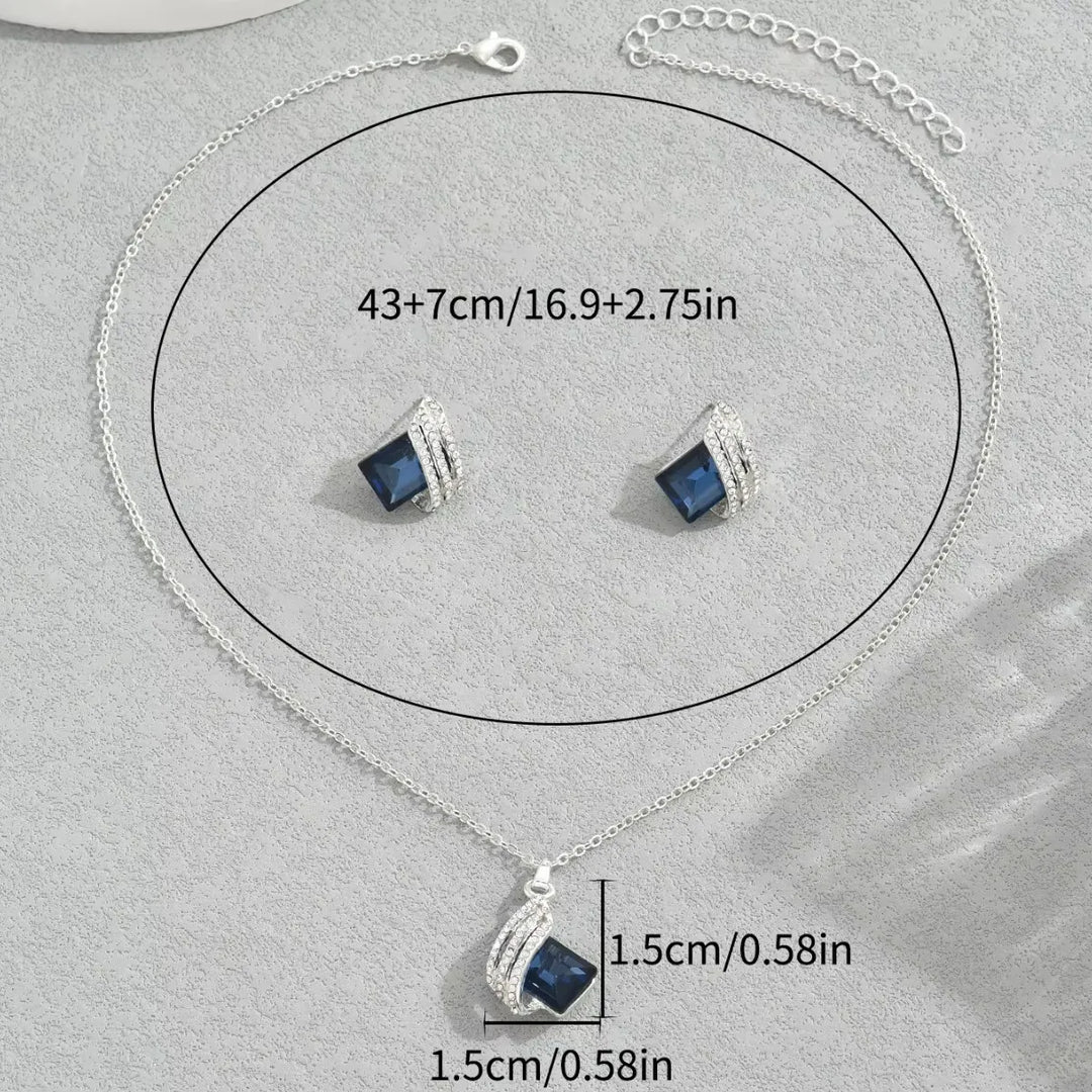 Conjunto Joyería Aurora Azul