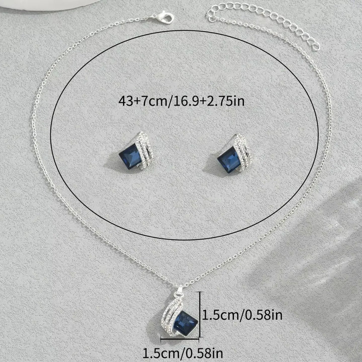 Conjunto Joyería Aurora Azul