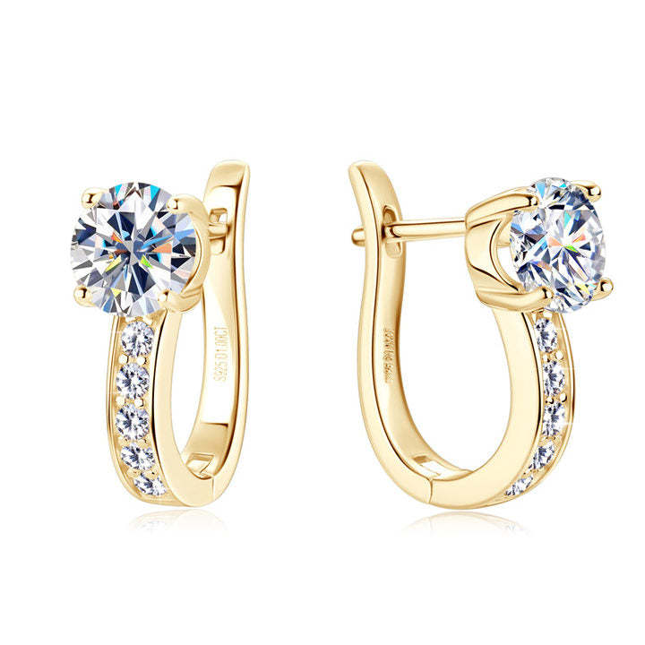 Pendientes Huggie Channel de Oro