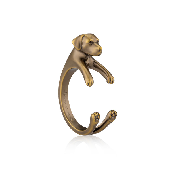 Anillo Labrador Retriever envolvente, oro