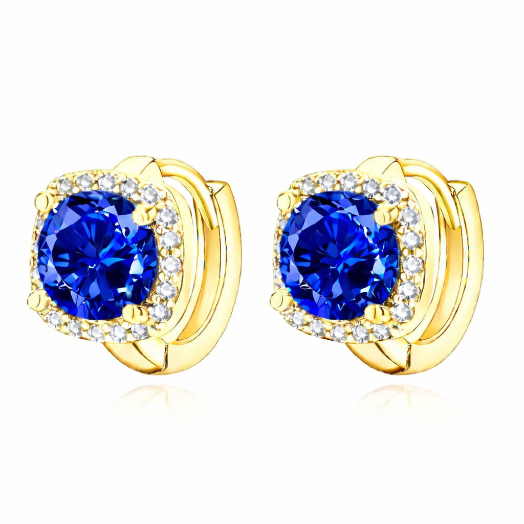 Pendientes de zafiro Nadine Oro