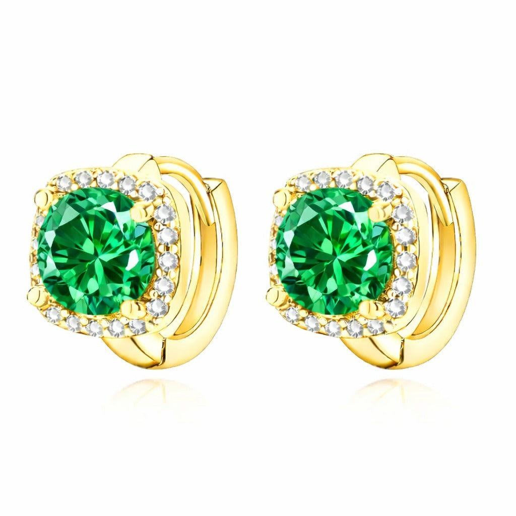 Pendientes de esmeralda Nadine Oro