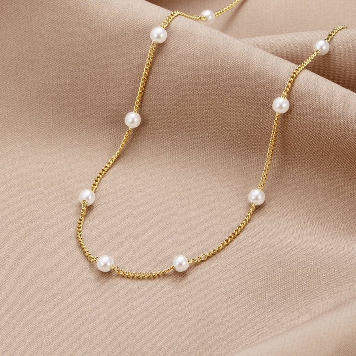 Collar de Perlas de Oro Sin Tiempo
