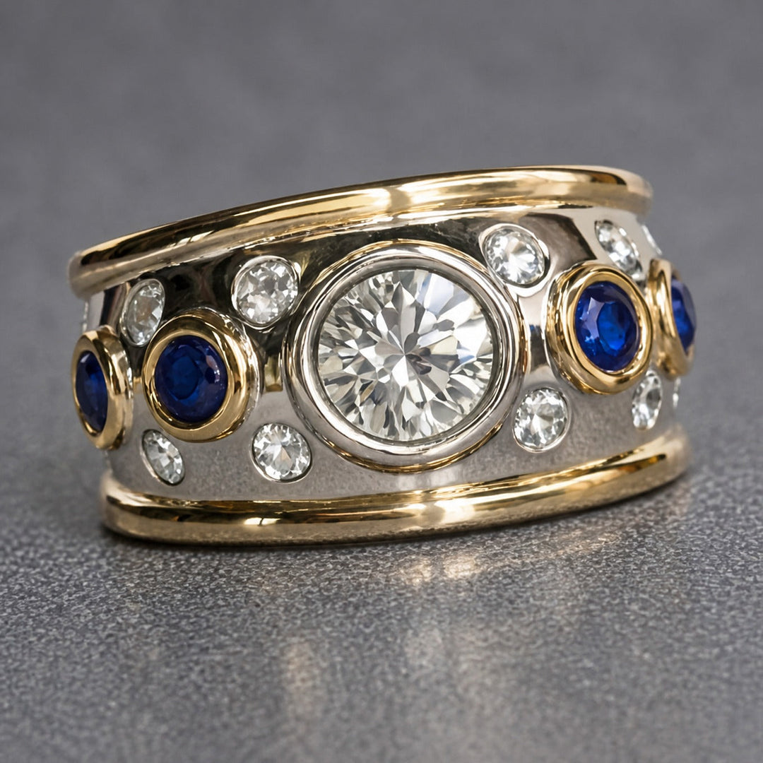 Anillo Vintage Incrustado con Circonita