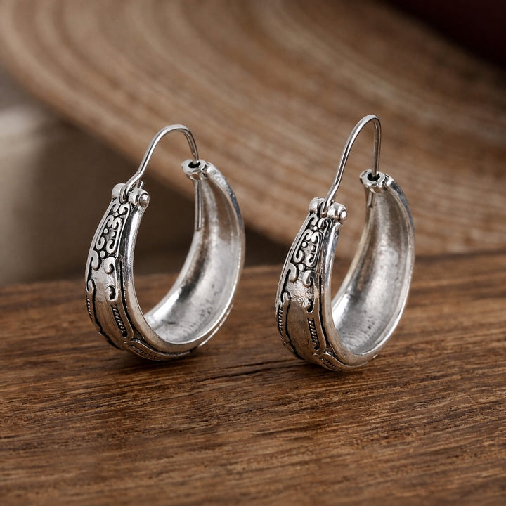 Pendientes Clásicos con Mandala Plateados