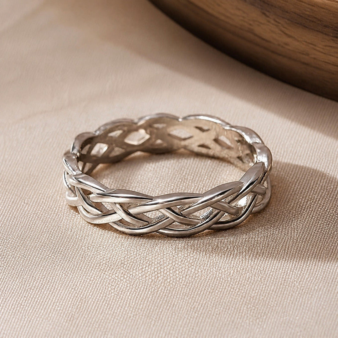 Anillo Trenzado Plateado