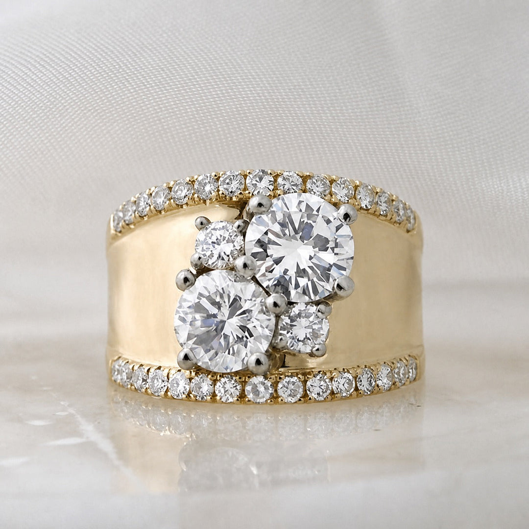 Anillo Vintage con Circonita de Oro
