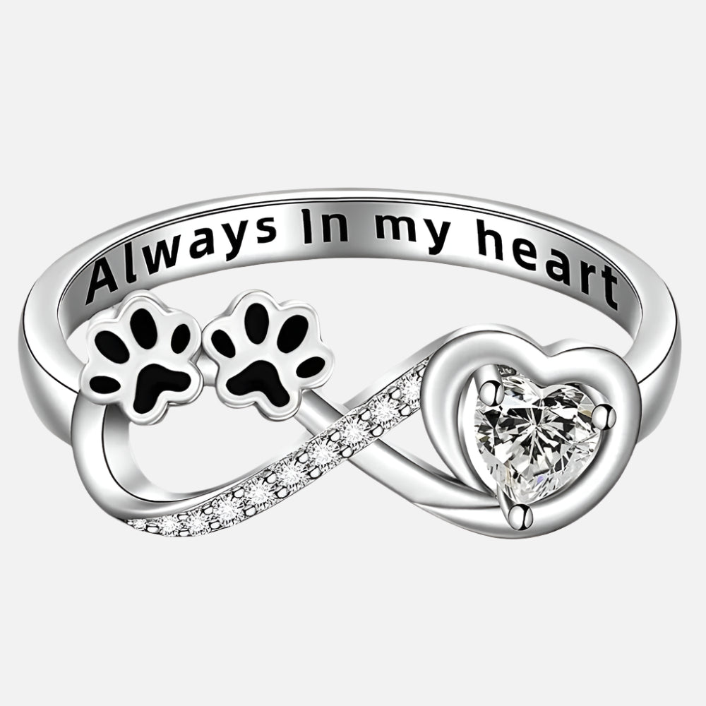 Anillo Huella Corazón Infinito