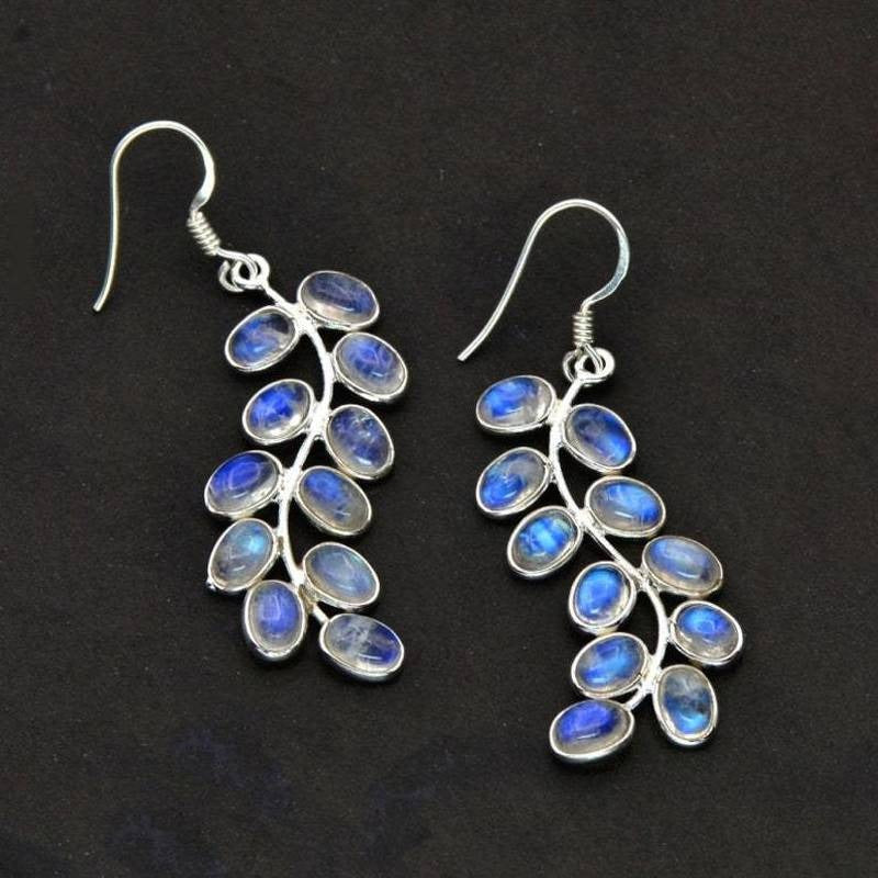 Pendientes de Plata con ágata azul