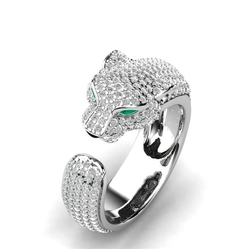 Anillo Jaguar Ajustable en Plata