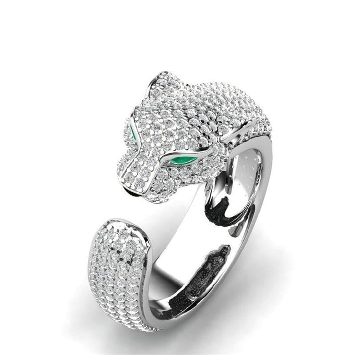 Anillo Jaguar Ajustable en Plata