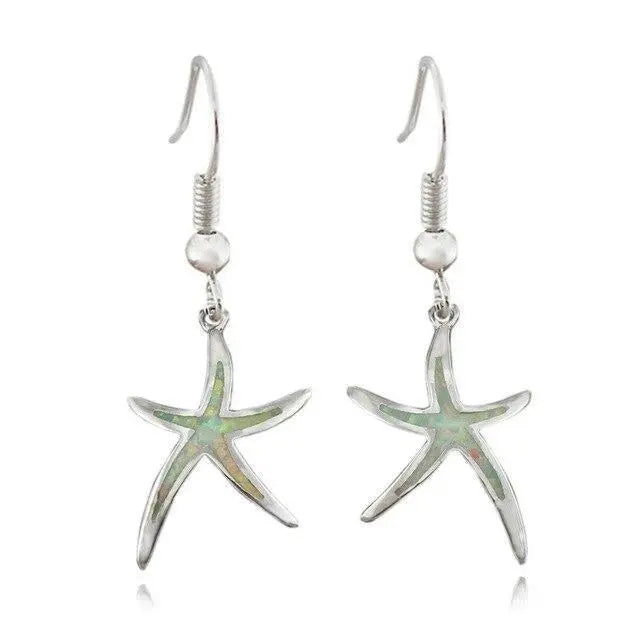 Pendientes Estrella de Mar Ópalo
