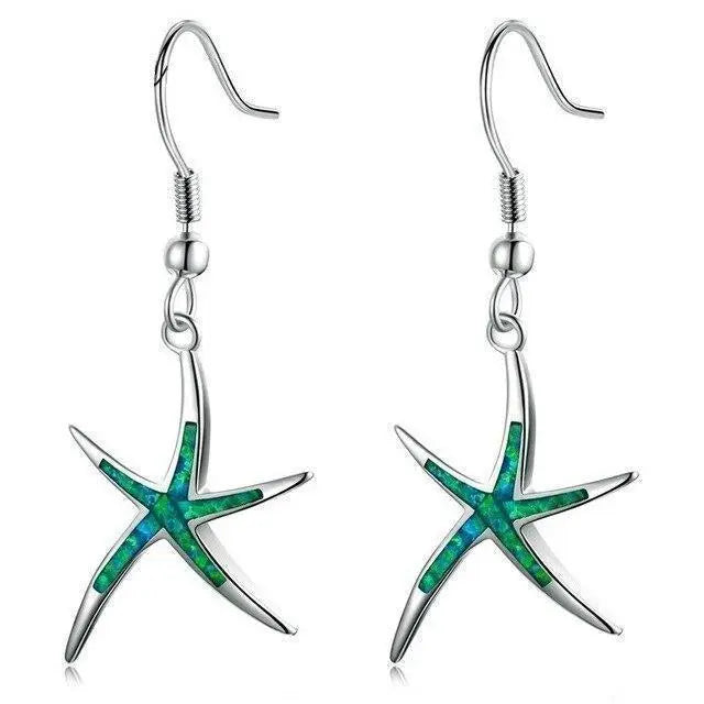 Pendientes Estrella de Mar Ópalo