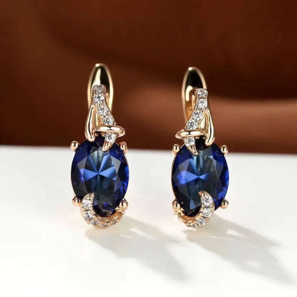 Pendientes Gota Azul Noche