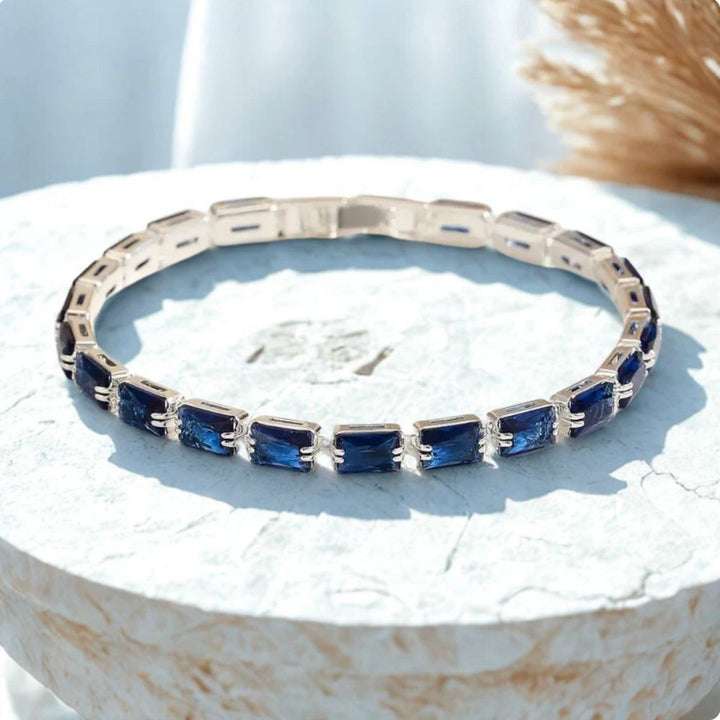 Pulsera Piedra Azul Fina