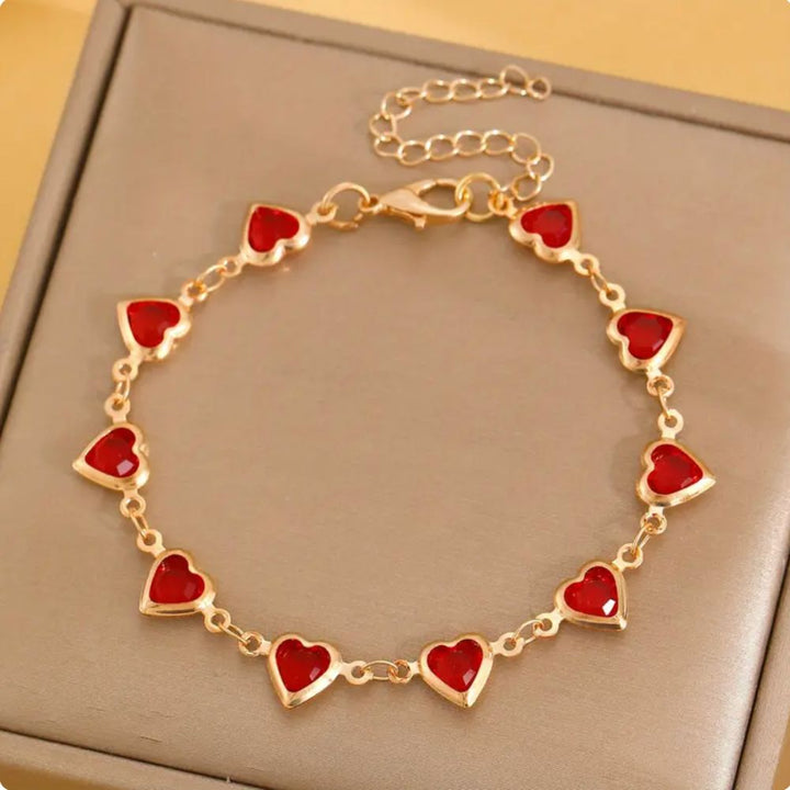 Pulsera Granate Dorada