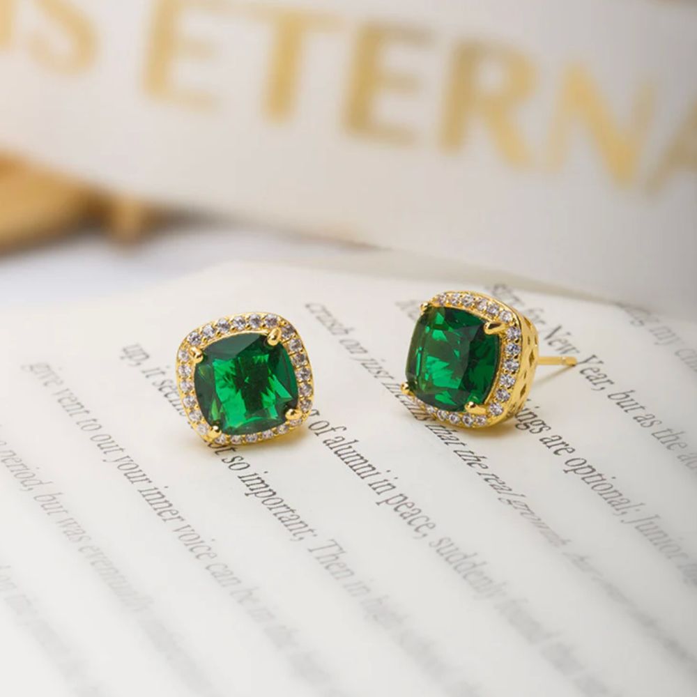 Pendientes Delicados de Esmeralda