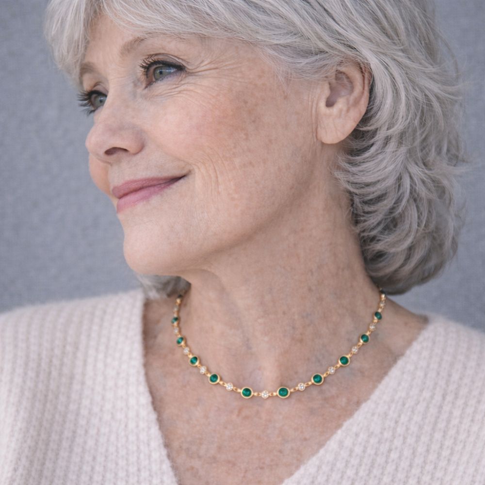 Collar Colgante Verde Esmeralda