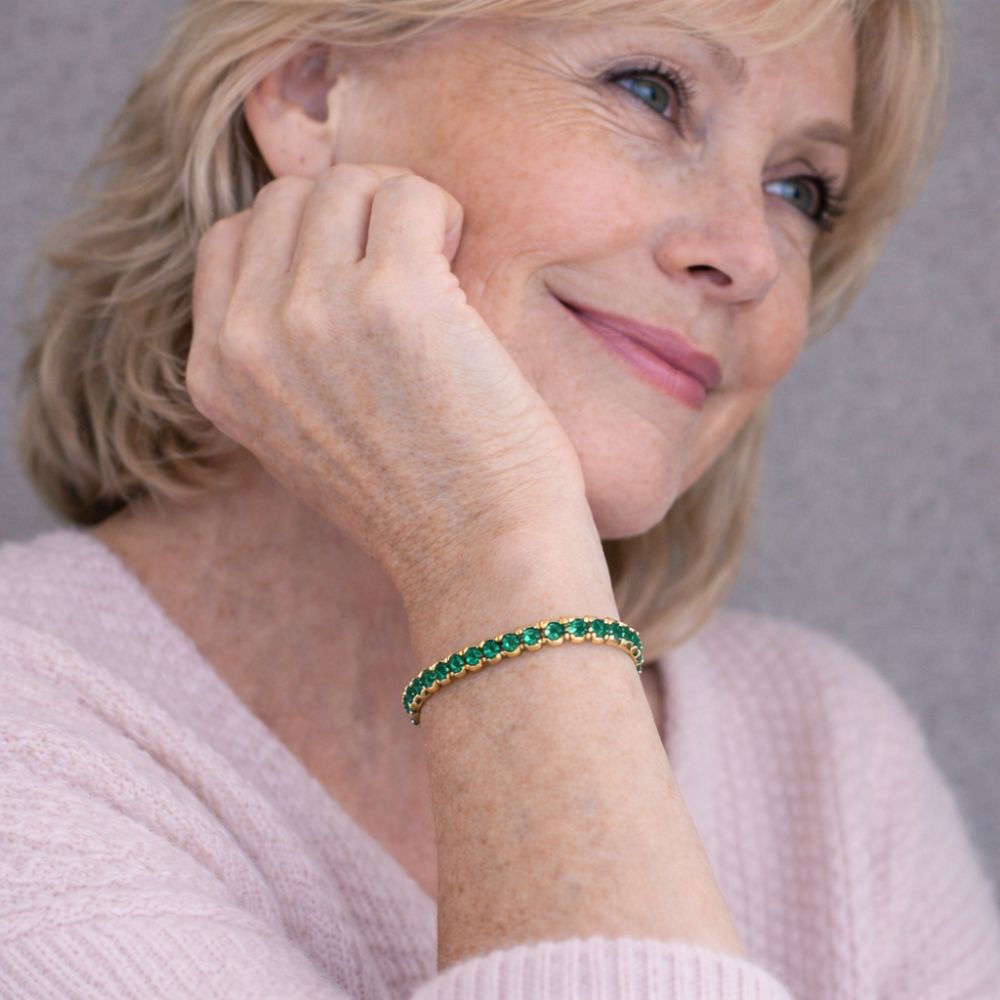 Pulsera Clásica de Esmeralda